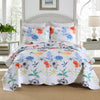 3 Pcs Printed Floral Quilt Set Lightweight Bedspread Set  BY209