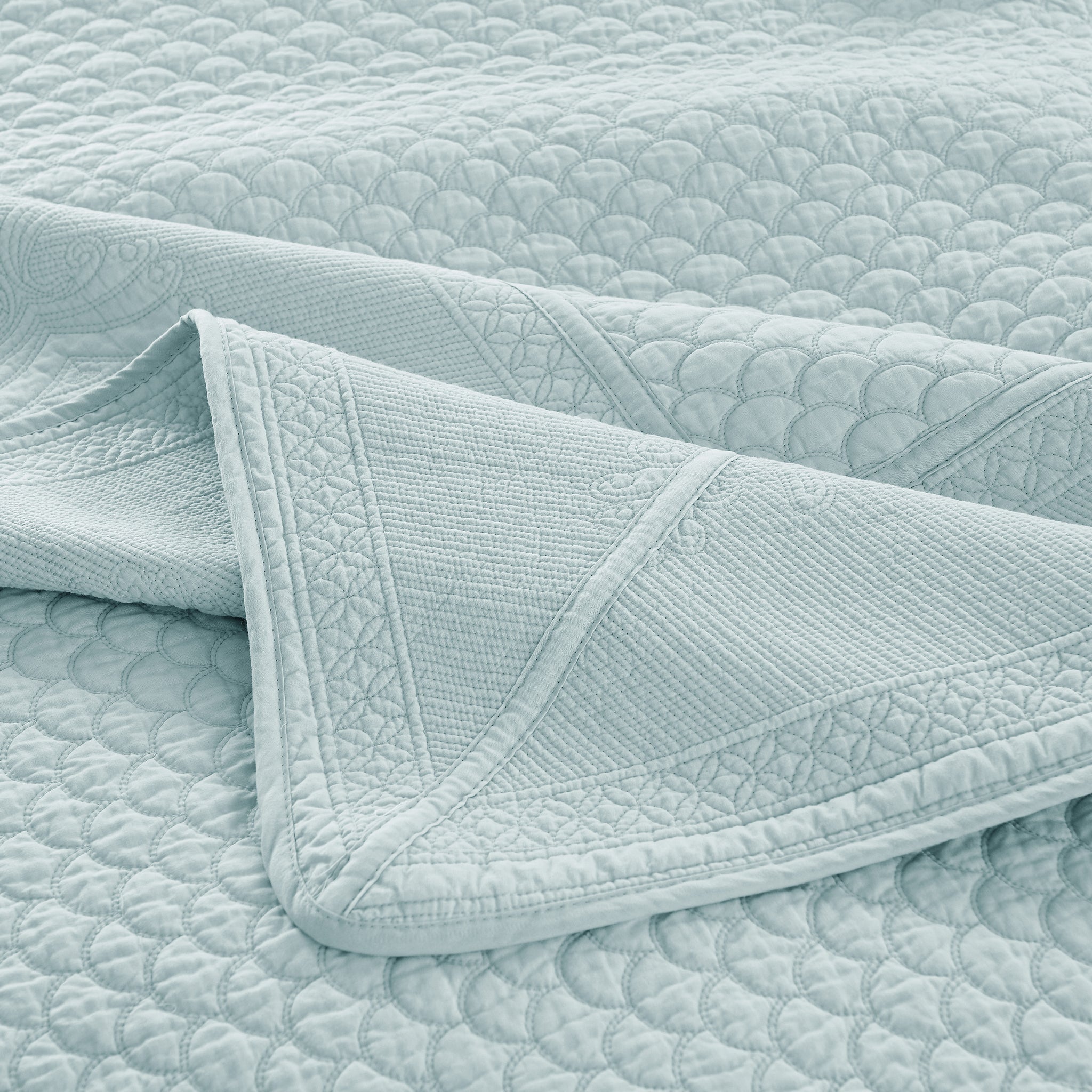 3-Piece 100% Cotton Oversized Bedspread Set Coverlet Set Lightweight Quilt Set TM